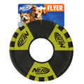 Nerf Dog Trackshot Toss and Tug Ring Dog Toy, Lightweight, Durable and Water Resistant, 9 Inches, For Medium/Large Breeds, Single Unit, Green/Black