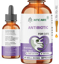 Antibiotics for Cats, Natural Antibiotic Pet Supplements Supports Immune & Cats Allergy Relief, Cat Multivitamin UTI Drops for All Ages & Breeds of Cat, Fish Flavour - 2 Fl Oz / 1 Pack