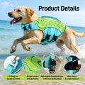 BRKURLEG Dog Life Jacket, Dog Life Vest for Swimming & Boating with High Buoyancy & Rescue Handle for Small Medium Large