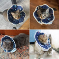 QIYADIN Soft Cat Cone, Adjustable Recovery Collar After Surgery to Prevent Licking Wound, Protective Cat Neck Cone, Comfortable Pet Elizabethan Collar for Cats Kittens and Puppies (M)