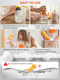 Urstand Dog Foaming Soap Dispenser, Automatic Electric Dog Shampoo Foamer Sprayer, Rechargeable Ducky Foaming Dog Shampoo Sprayer for Dog and Cat Bathing, Bathroom, Kitchen, Pet Cleaning