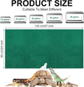 Haull 4 Pcs Reptile Carpet Terrarium Floor Mat Liner, 47 x 24 Inch, Green
