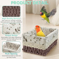 kathson Bird Nest Parrot House Birds Sleeping Bed Straw Weave All Season Hanging Hammock Bird Bed Snuggle Hut Birdcage A