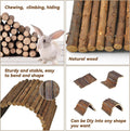 kathson Wooden Hamster Bridge,Guinea Pig Wood Ladder Bendable Tunnel Hideout Hut Small Animal Climbing Toys for Ferret H