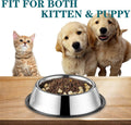 3Packs Cat-Bowls Cat Food Bowl - 4.5 Inch Non-Slip Stainless Steel Small Cat Wet Food Bowl 7 Oz Pet Feeding Bowl Whisker Fatigue Relief Cat Water Bowl for Kitten Puppy Small Dog
