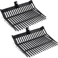 Lasnten Manure Fork Replacement Head, 18 Tines Pitchfork Head with Screws and Nuts, Horse Manure Rake for Picking up Gra