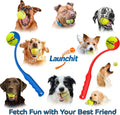 Dog Ball Launcher, Tennis Ball Thrower, Compact Design 13.8" Stick with Medium 2.5" Ball