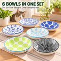 Ceramic Cat Food Bowls, 6 Pack 5.7-In Non-Slip Cat Dishes For Food, Water