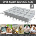 Hamiledyi 2PCS Rabbit Scratching Pads Bunny Lava Grinding Claw Pads Small Animal Foot Pads Hamster Scratch Board Chew To
