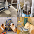 Rabbit Water Bottle Food Bowl Hay Net Feeder Set for Guinea Pig Bunny