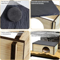 PINVNBY Bearded Dragon Basking Platform, Wood Reptile Hides and Caves, Crested Gecko Hide with Slate Rock, Leopard Gecko