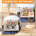 BWOGUE Large Wooden Rabbit Bed, Bunny Bed with Removable Cushion, 2-in-1