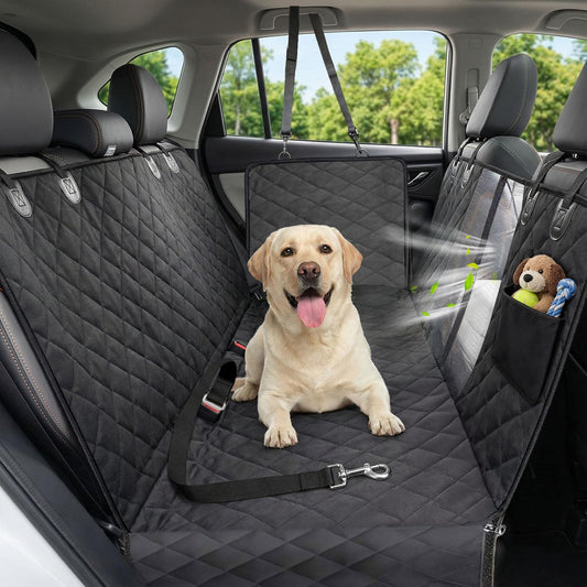 Dog Car Seat Cover, 600D Heavy Dute Durable Car Seat Cover for Dogs Pets, 100% Waterproof Scratch Proof Nonslip Dog Hammock for Cars, Seat Covers Protector with SeatBelt for Pet Sedan SUV Trucks