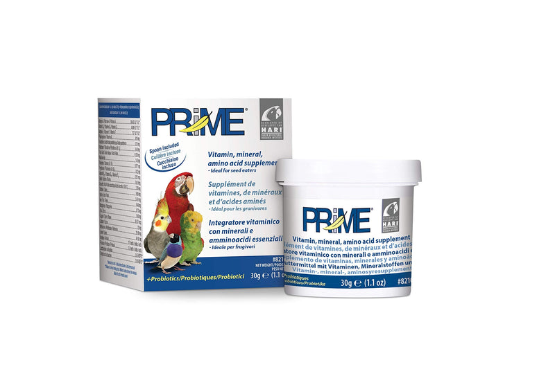 Hari Hagen Prime Parrot Vitamin, Mineral and Amino Acid Supplement for Seed Eating Birds, 1.1 oz
