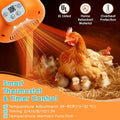 Enhon 2 Pack Chicken Coop Heater with Remote, Timing Heat Lamp for Chickens