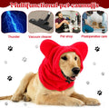 Clysee Winter Dog Hats Quiet Ears for Dogs Ear Muffs Pet Neck Warmer Scarf Hoodie Noise Protection Cover Beanie Head Wrap Costume for Pet Dog Cats(Red,M)