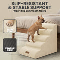 Miorun Dog Stairs for High Beds, Extra Tall 24.5" 5-Step Pet Steps for Medium & Small Dogs, Foam Ramp for Tall Couch & Bed, Washable Cover - Dog Steps for Bed
