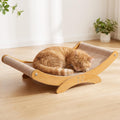 AROPEME Cat Scratcher Bed for Indoor Cats - 23.6" Large Natural Sisal Cat Scratching Board, Wood Frame Scratch Pad, Modern Cats Lounger/Hammock, Easy Assembly Furniture