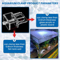 NestBasics Aquarium lid Clips Fish Tank top Cover lid Support Holder Clip for Rimless or Rim Fish Tank (Transparent, 8pc