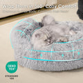 EHEYCIGA 23" Calming Donut Dog Bed for Small Dog & Cat Washable Pet Couch