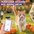 3 Pack Airtag Cat Collars Breakaway Halloween Cat Collar with Airtag Holder