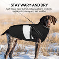 SUNFURA Small Dog Coat with Harness Built in, Warm Dog Jacket Winter with Zipper On Back, Waterproof Pet Snow Jacket Snowsuit Pet Sweater Clothes for Schnauzer, Yorkshire Terrier, Black S
