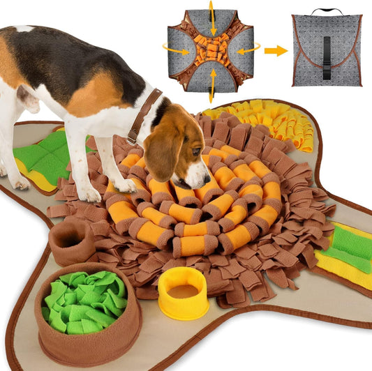 HOPET Snuffle Mat for Dogs Large Breed,Interactive Sniff Feeding Training Mat for Puppy Slow Feeder, Mental Stimulation 