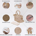 Pet Dog Casual Crossbody Bag, Hands-Free One Shoulder Soft Edged Pet Bag, Fully Open Sunroof Cover with Mesh Window and Large Front Pocket, Pet Carrier Purse for Small Dog Cat（Can Hold 10 Pounds）