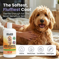 Dog Shampoo & Dog Detangler Spray, Tearless, Dog Bath Supplies, Mango 16 oz