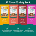 Wet Cat Food, Savory Protein Selection, Grain Free Morsels, 3oz, 12 Pouches
