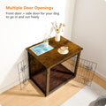 DWANTON Dog Crate Furniture with Cushion, Wooden Kennel Table with Double Doors, Indoor Dog House, Small/Medium/Large/Extra Large Size, 27.2" L, Rustic Brown