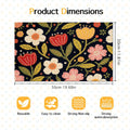HOMETITUTE Pet Food Mat Floral Print Bowl Placemat 20 x 12 Inch