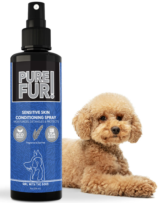 Pure Fur! by Girl With The Dogs - Made in USA - Sensitive Skin Pet Conditioning Spray, 8 oz