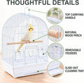 Capuca Small Bird Travel Cage - Lightweight Small Birds Starter Kit with Birdcages and Accessories Great for Parakeets Lovebirds Parrotlets Finches Canaries