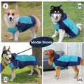 IECOii Hooded Dog Raincoat,Reflective Large Dog Rain Poncho,Ensure Safety in Low - Light Conditions, Adjustable Fit with