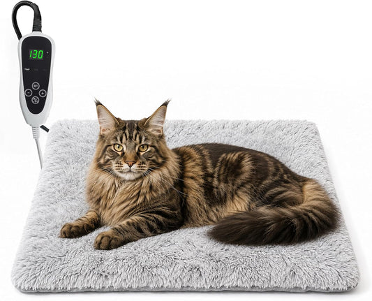 GOLOPET Cat Heating Pad with Normally Open Function,Heated Cat Bed