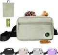 Puppy Dog Treat Pouches for Pet Training Treat Bag, Dog Walking Fanny Pack with Carabiner, Built-in Poop Bag Dispenser &