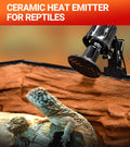 REPTI ZOO 100W Reptile Heat Lamp 2Pack Ceramic Heat Emitter Night Heat Lamp Bulbs Reptile Terrarium Heat lamp Tank Heat 