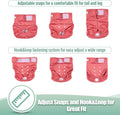 wegreeco 5 Pack Female Dog Diapers, Washable Reusable Pet Puppy Doggie Diapers for Small Medium Large Female Dogs in Hea