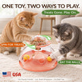 KADTC Large 2-in-1 Cat Puzzle Toy, Spin Treat Dispenser & 2 Foraging Balls