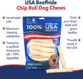 Pet Factory 100% Made in USA Beefhide Chip Rolls Dog Rawhide Chews,Thick,Dog Chews Long Lasting from American Cattle,Dog