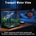 5 Gallon Fish Tank, Betta Aquarium Self-Cleaning Kits, 100% Glass Materia