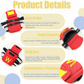 Dog Backpack for Dog, Red Self Carrier Pet Pack with Pockets, Adjustable Hands-Free Travel Hiking Walking Vest, Cute W S