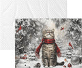 Cute Cat Throw Blanket - Winter Blanket for Cats Dogs Pet Kitten Blankets 23x16 Home Decor for Couch Sofa Bed