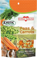 Exotic Nutrition Peas & Carrots 8 oz. - Healthy Natural Mixed Dried Vegetable Treat - for Rabbits, Guinea Pigs, Hamsters