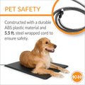 K&H PET PRODUCTS Original Lectro-Kennel Outdoor Heated Pad with Free Cover Black Medium 16.5 X 22.5 Inches