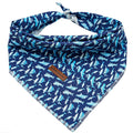 Elegant Little Tail Dog Bandana, Shark Print Pet Birthday Cotton Boy Dog Bibs Scarf, Soft Adjustable Square Kerchief for Small Large Dogs