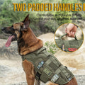 OneTigris No Pull Tactical Dog Mesh Harness for Medium Dogs, Aire Mesh Breathable Military Dog Molle Vests with Handles,