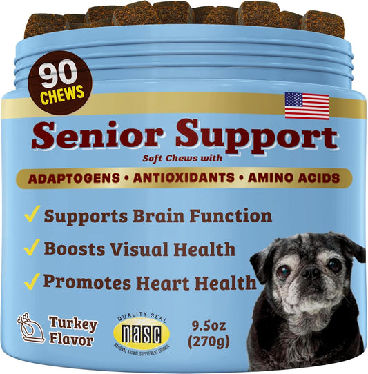 Natural Dog Company Senior Dog Supplements Vitamins Chew - 90 cnt