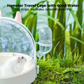 Mini&moe Hamster Travel Cage - Small Animal Carrier Cage with Water Bottle Small Portable Hamster Cage for Mice, Gerbils